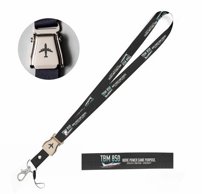 Socata TBM 850 seat belt lanyard - black