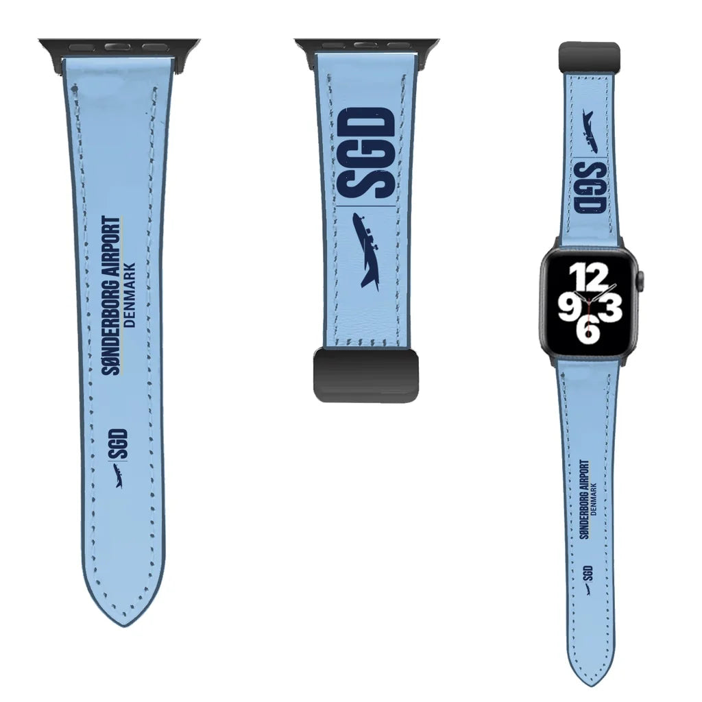WBV6 | Sønderborg Airport SGD | Leather - Light Blue