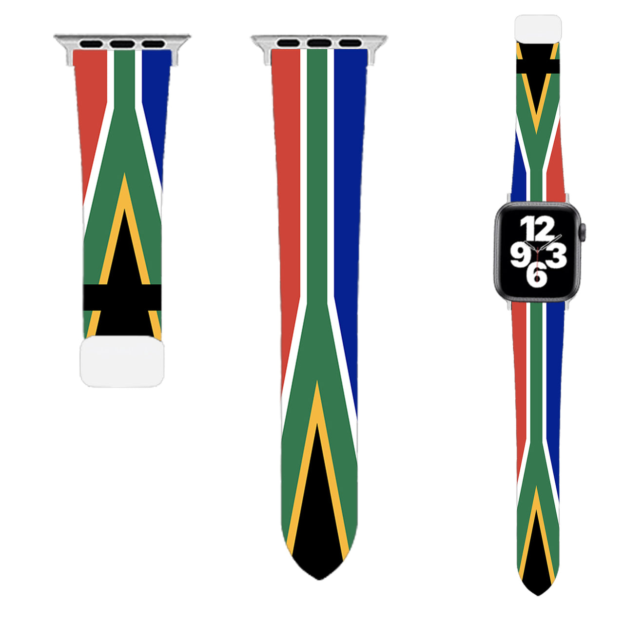 South Africa Flag Designed Soft Silicone Apple Watch Bands