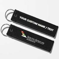 Thumbnail for South African Airways Crew & Staff Tag Key Chains - Black - Personalized
