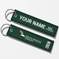 Thumbnail for South African Airways Crew & Staff Tag Key Chains - Dark Green - Crew + Name