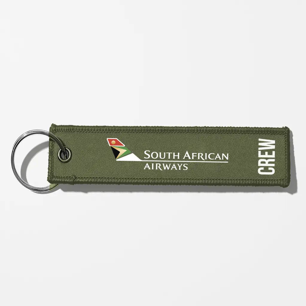 South African Airways Crew & Staff Tag Key Chains - Green Army - Crew