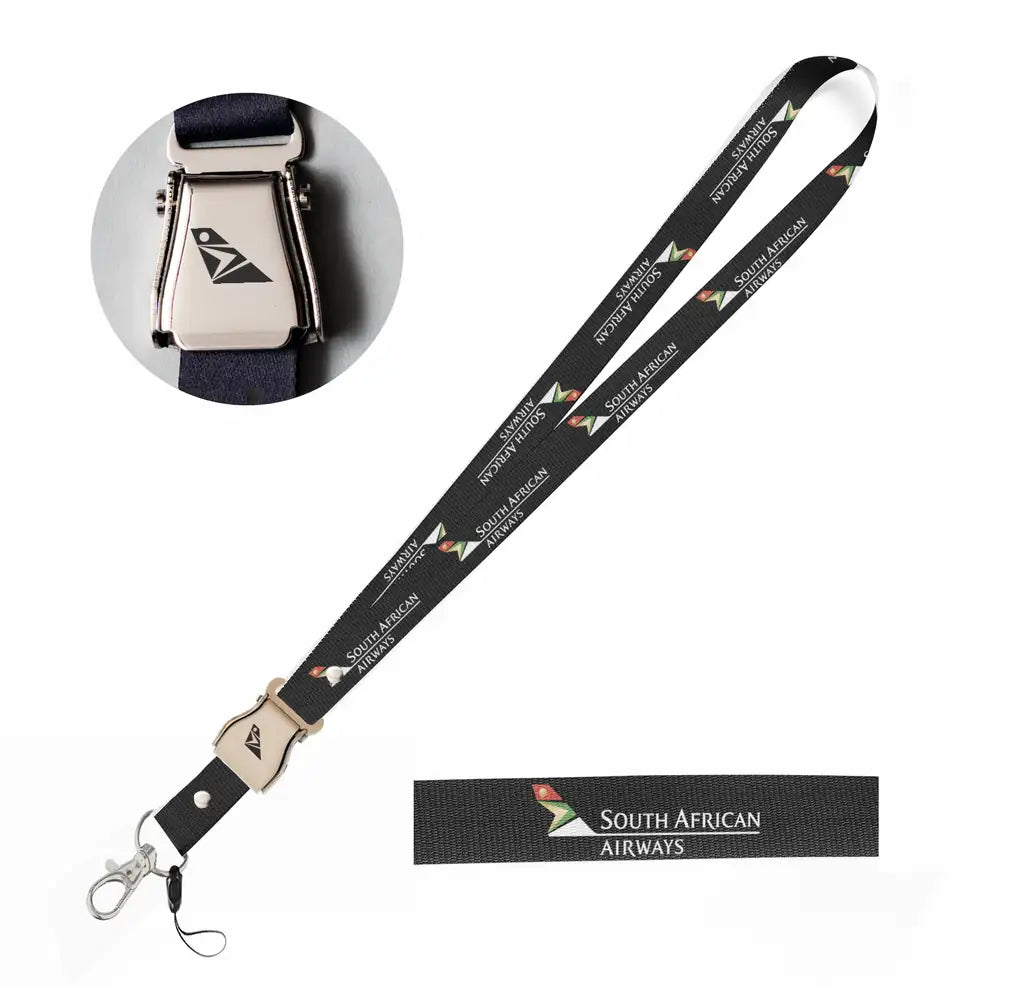 South African Airways seat belt lanyard - black