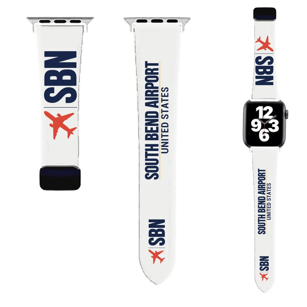 WBV6 | South Bend International Airport SBN | White (Magnetic Band)