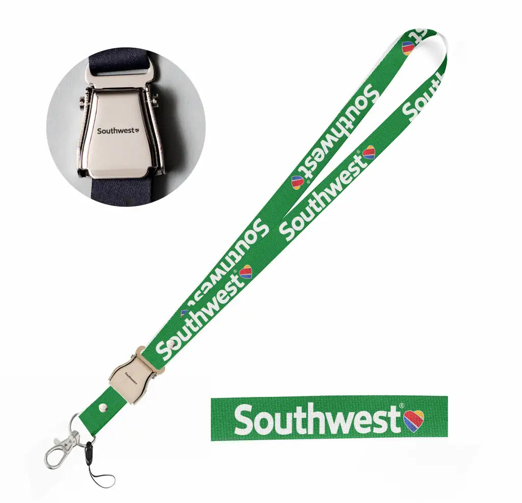 Southwest Airlines seat belt lanyard - green