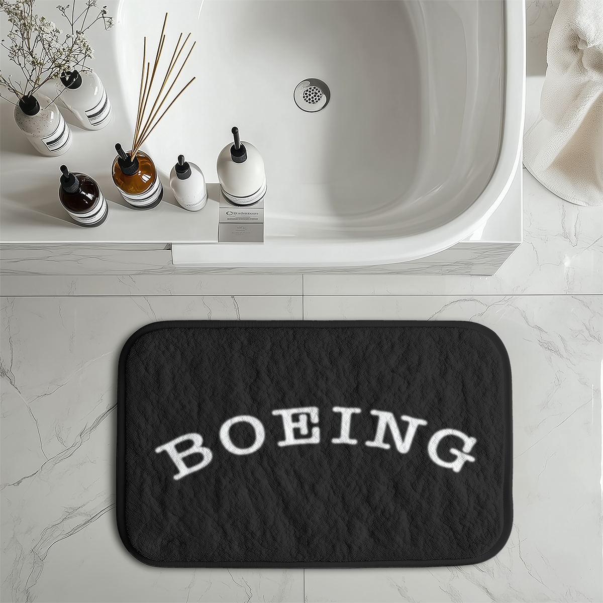 Special BOEING Text Designed Bath Mats