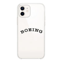 Thumbnail for Special BOEING Text Designed Transparent Silicone iPhone Cases