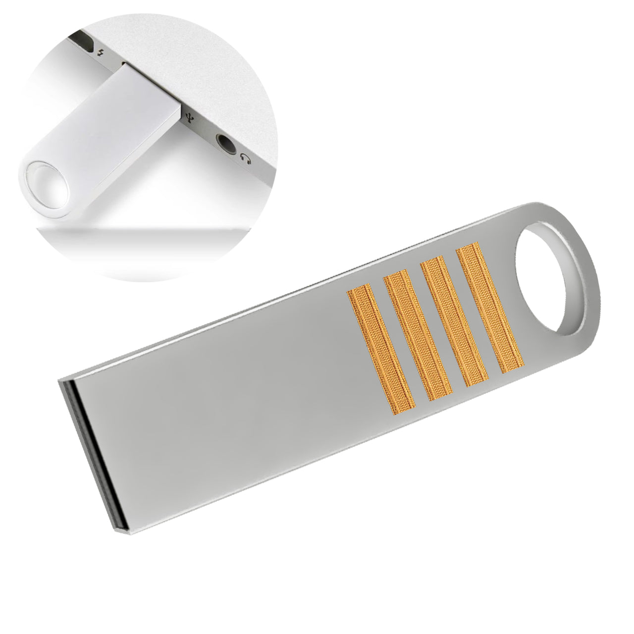 Special Golden Epaulettes (4,3,2 Lines) Designed Waterproof USB Devices
