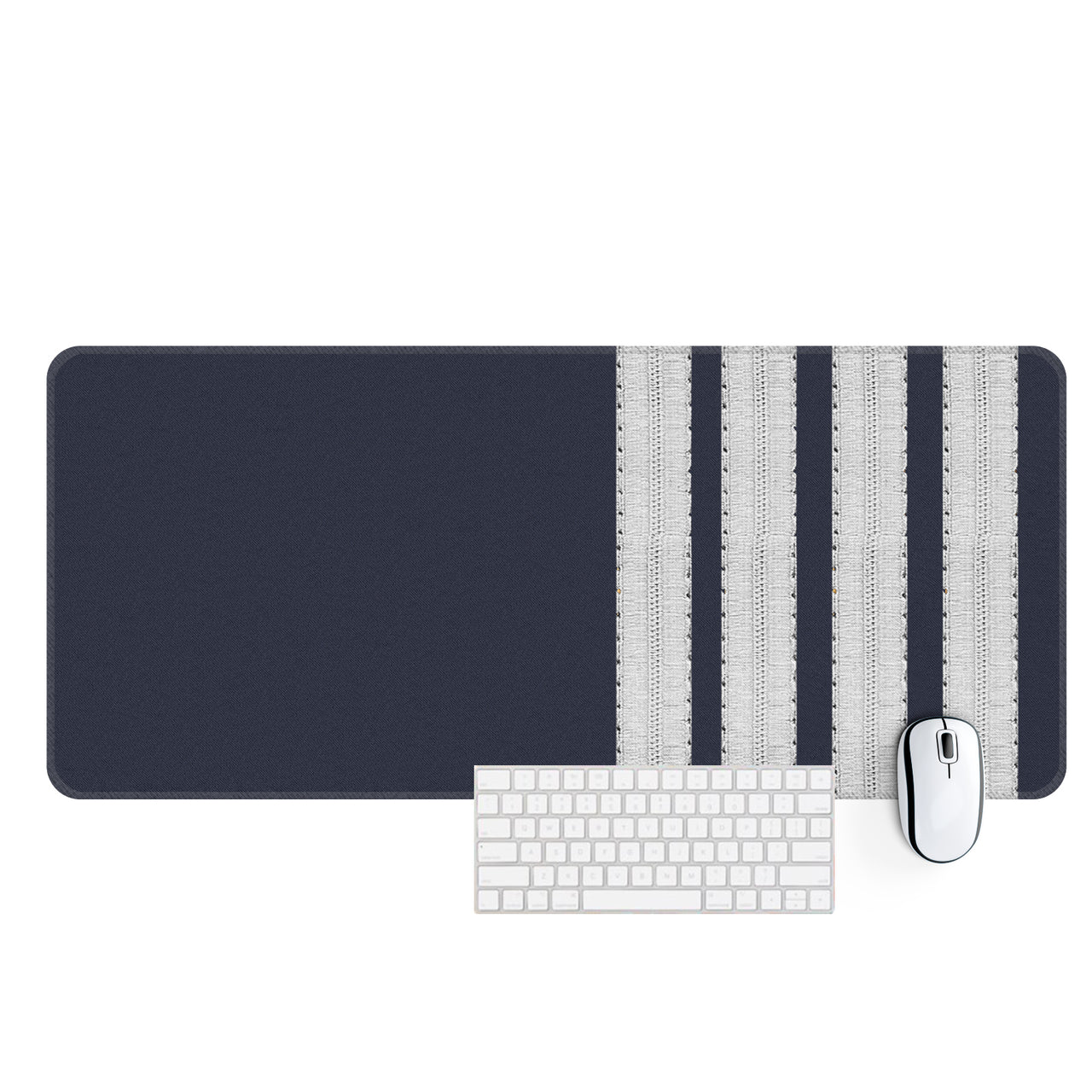 Special Silver Pilot Epaulettes 4 Lines Designed Desk Mats
