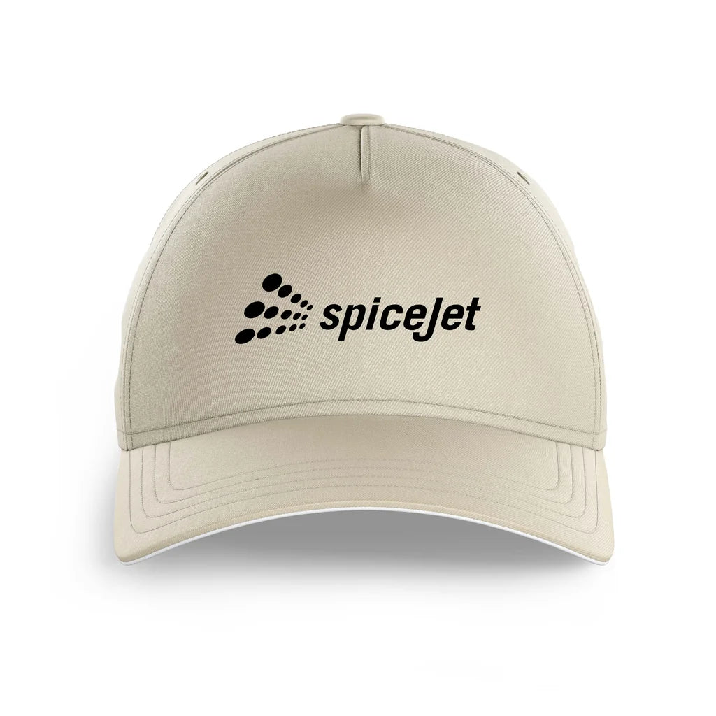 SpiceJet printed hat - beige