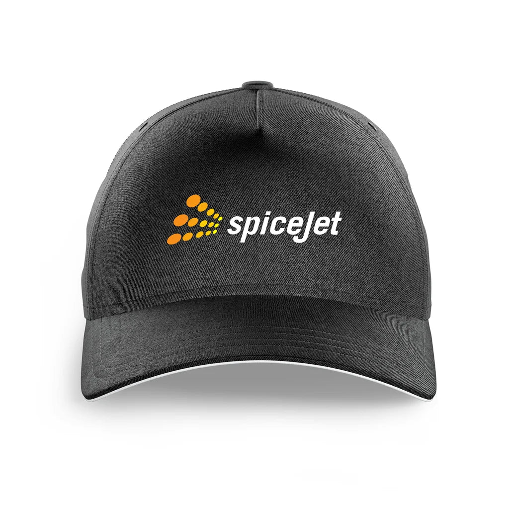 SpiceJet printed hat - black