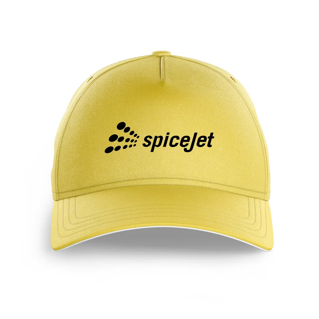 SpiceJet printed hat - yellow