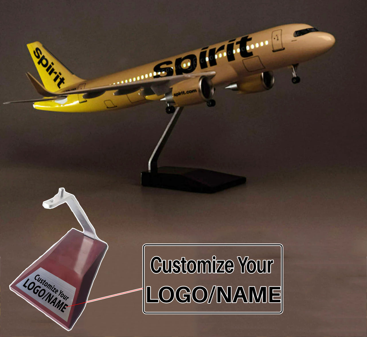 Spirit Airbus A320Neo Airplane Model (47CM)