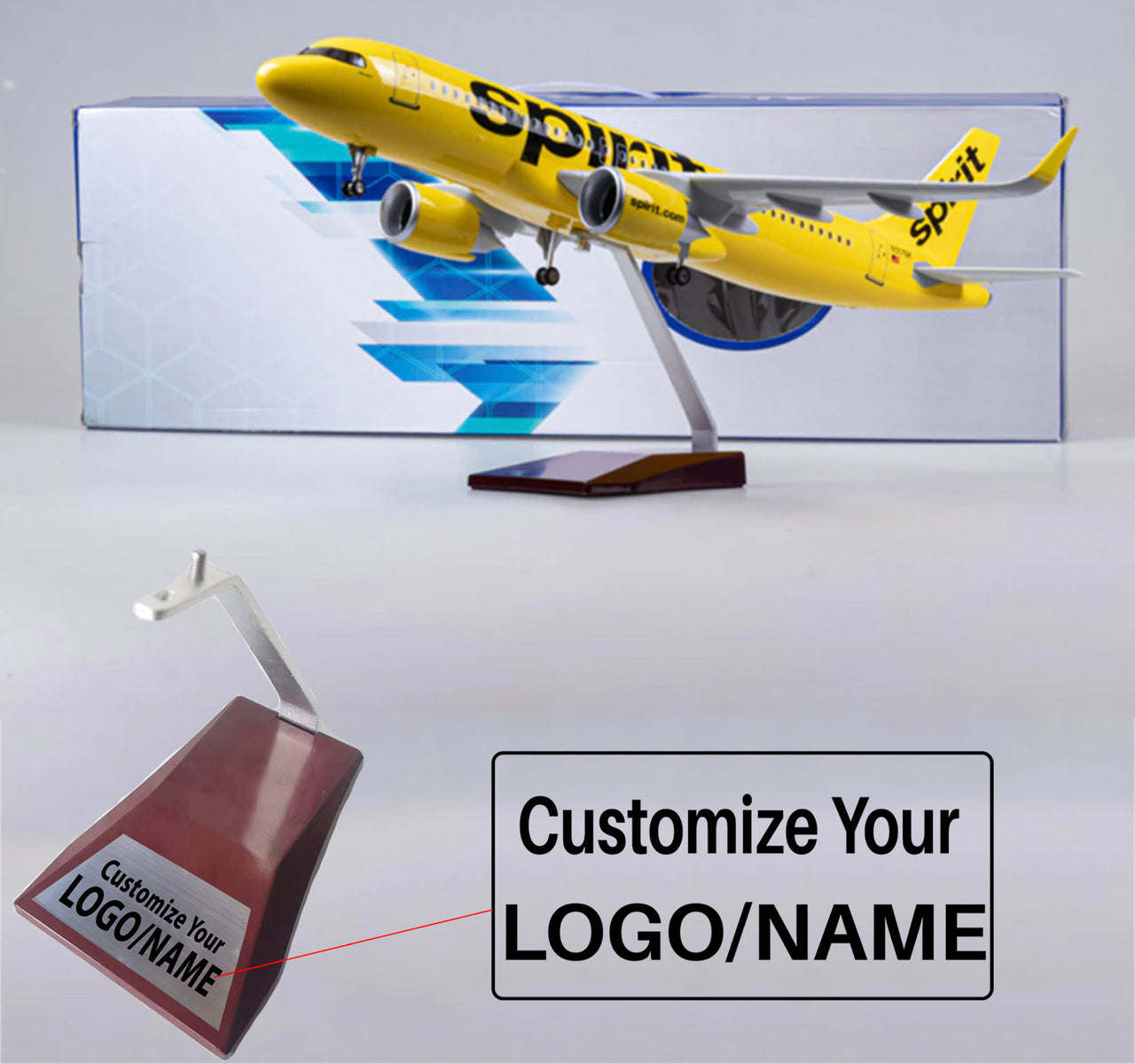 Spirit Airbus A320Neo Airplane Model (47CM)