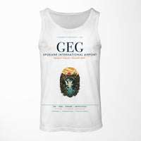 Thumbnail for Spokane International Airport (GEG) design on white tank top