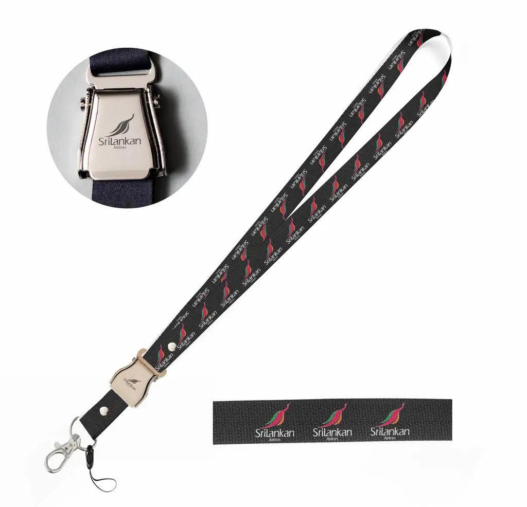 Sri Lankan Airlines seat belt lanyard - black