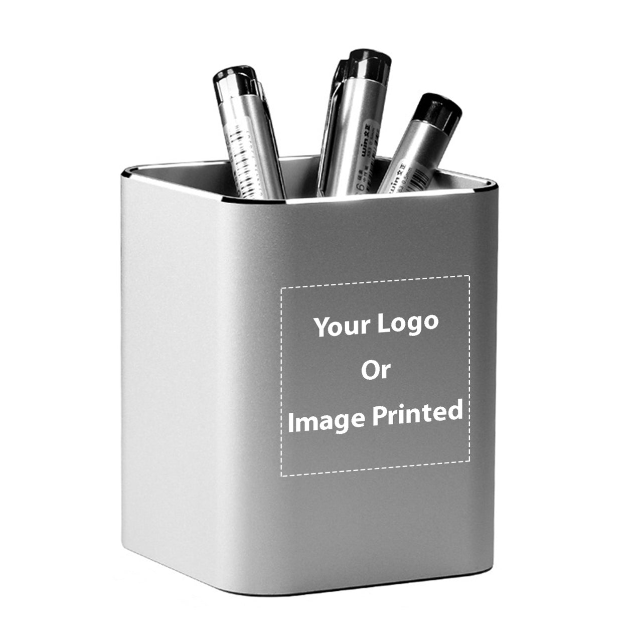 Custom Design Image Logo Aluminium Alloy Pen Holders