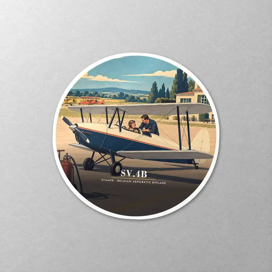 Stampe SV.4B - 3D - Circle Sticker - Close-up