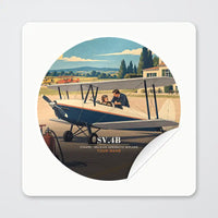 Thumbnail for Stampe SV.4B - 3D + Name - Circle Sticker - Peel