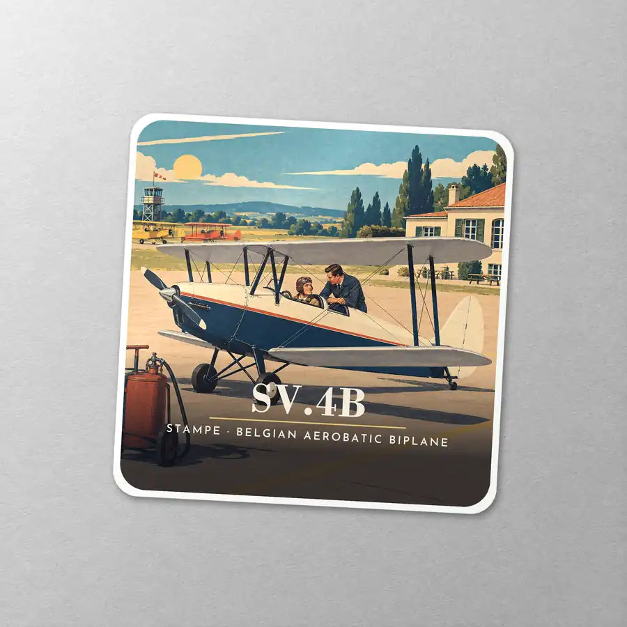 Stampe SV.4B - 3D - Square Sticker - Close-up