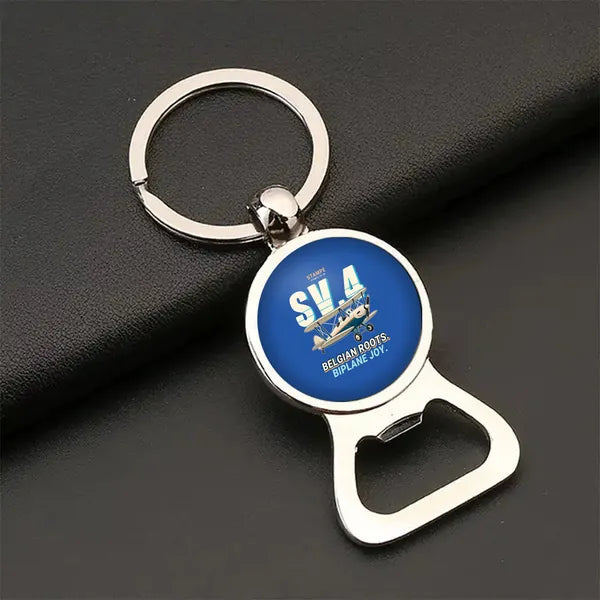 Stampe SV.4B - Cartoon - Bottle Opener Key Chain - Blue