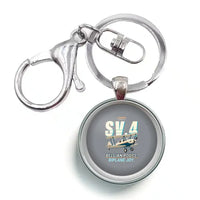 Thumbnail for Stampe SV.4B - Cartoon - Circle Key Chain - Gray