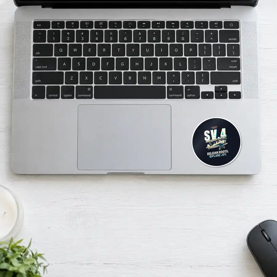 Stampe SV.4B - Cartoon - Circle Sticker - Laptop