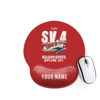 Thumbnail for Stampe SV.4B - Cartoon + Name - Ergonomic Mouse Pad - Red