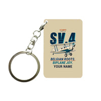 Thumbnail for Stampe SV.4B - Cartoon + Name - Key Chain - Beige