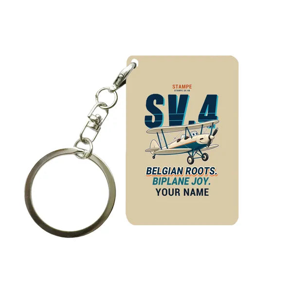 Stampe SV.4B - Cartoon + Name - Key Chain - Beige
