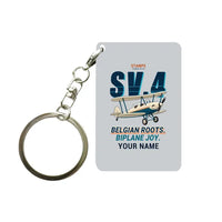 Thumbnail for Stampe SV.4B - Cartoon + Name - Key Chain - Light Gray