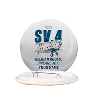 Thumbnail for Stampe SV.4B - Cartoon + Name - Pin - White