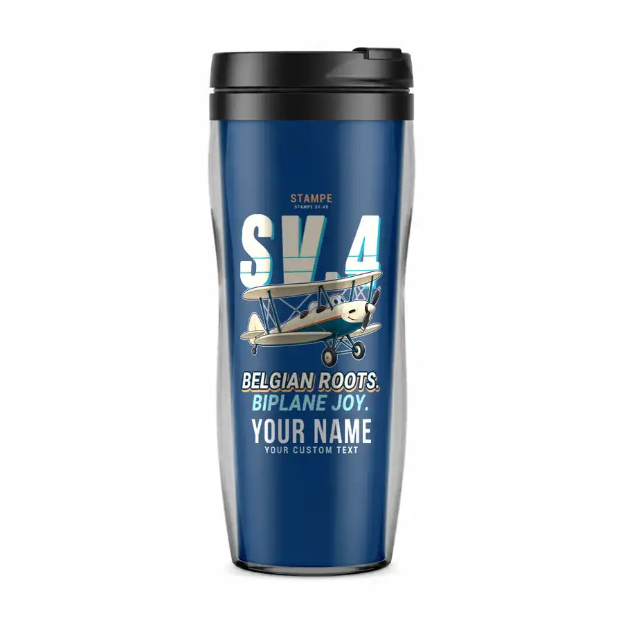 Stampe SV.4B - Cartoon + Name - Plastic (No Holder) - Blue