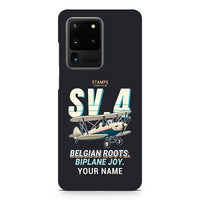Thumbnail for Stampe SV.4B - Cartoon + Name - Samsung Case - Black