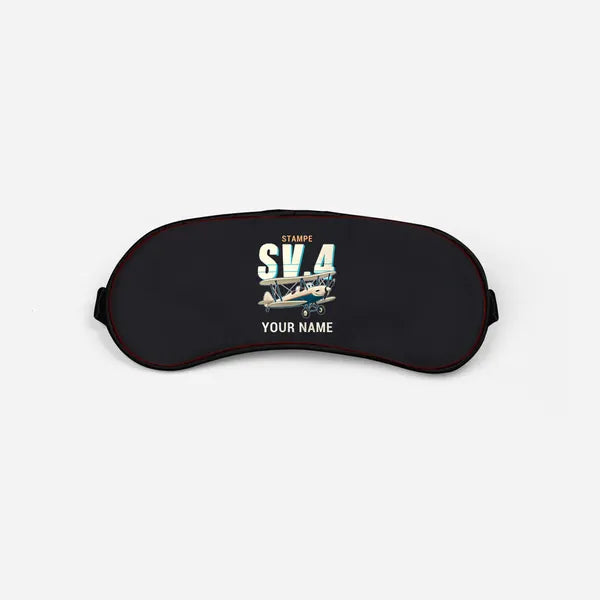 Stampe SV.4B - Cartoon + Name - Sleep Mask - Black