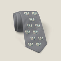 Thumbnail for Stampe SV.4B - Cartoon Pattern - Tie - Gray