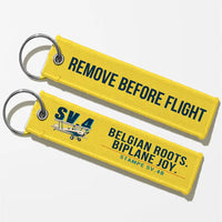 Thumbnail for Stampe SV.4B Aviator Key Chains - Yellow - Cartoon - Remove Before Flight