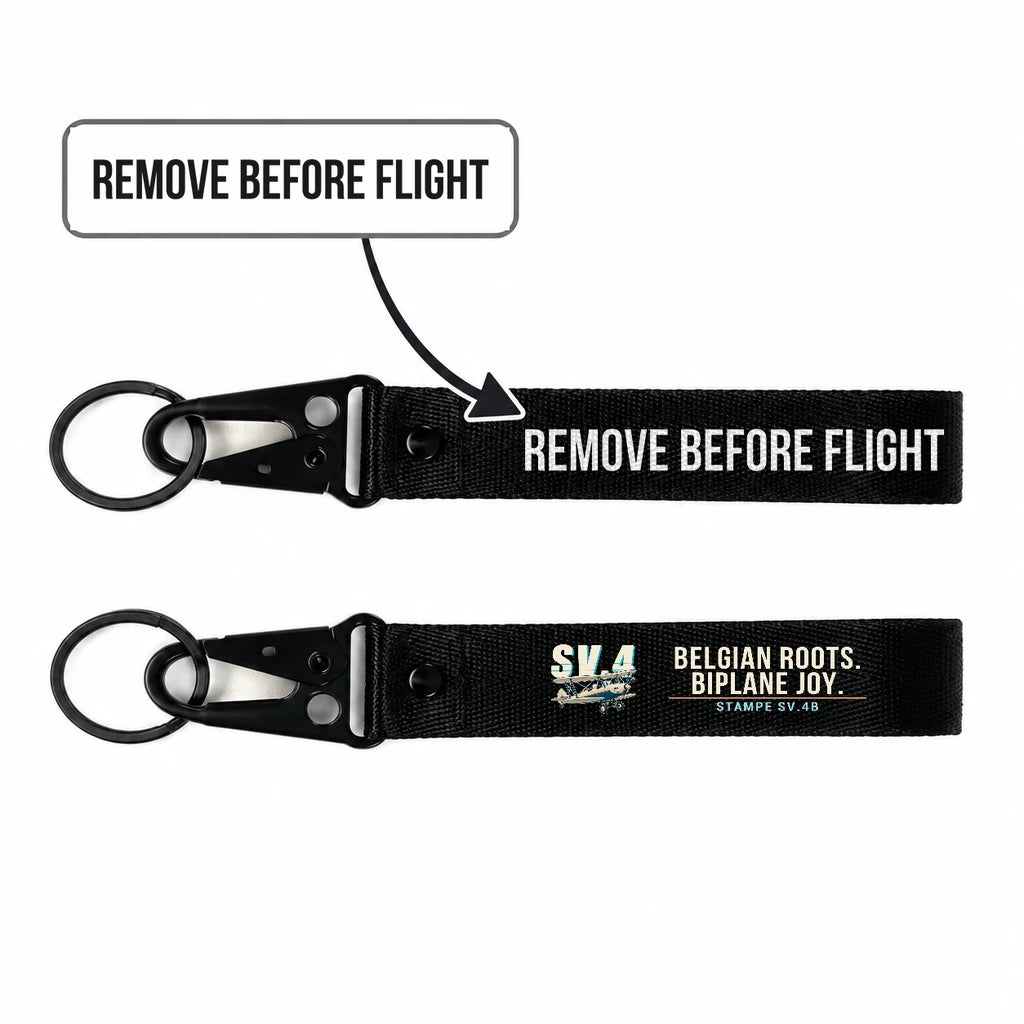 Stampe SV.4B Hawk-Shaped Key Chains - Black - Cartoon - Remove Before Flight