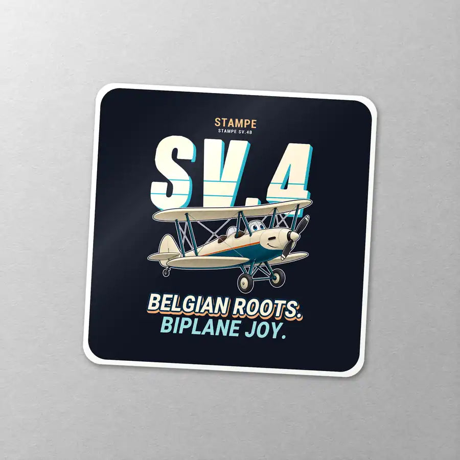 Stampe SV.4B - Cartoon - Square Sticker - Close-up