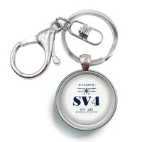 Thumbnail for Stampe SV.4B - Heritage - Circle Key Chain - White
