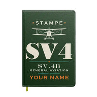 Thumbnail for Stampe SV.4B - Heritage + Name - Notebook - Dark Green