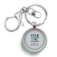 Thumbnail for Stampe SV.4B - Original - Circle Key Chain - Light Gray