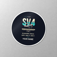 Thumbnail for Stampe SV.4B - Original + Name - Circle Sticker - Close-up