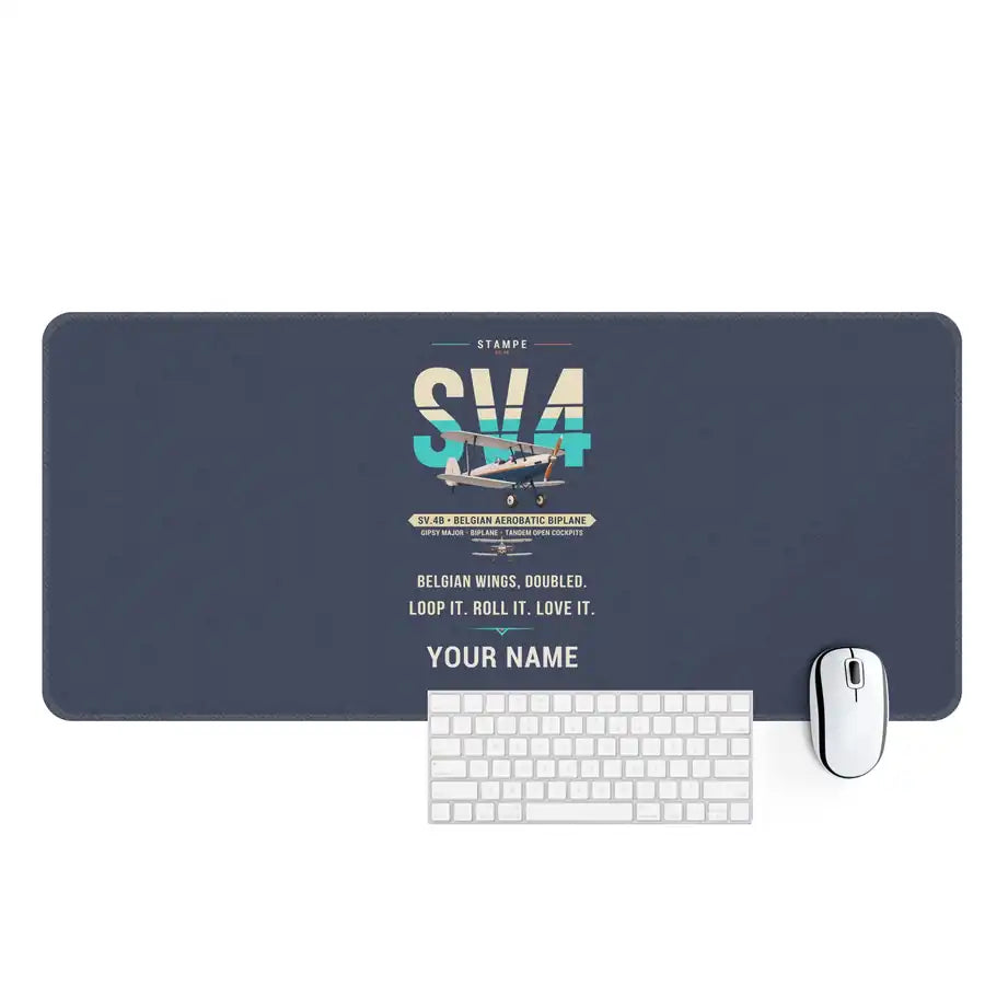 Stampe SV.4B - Original + Name - Desk Mat - Navy Blue