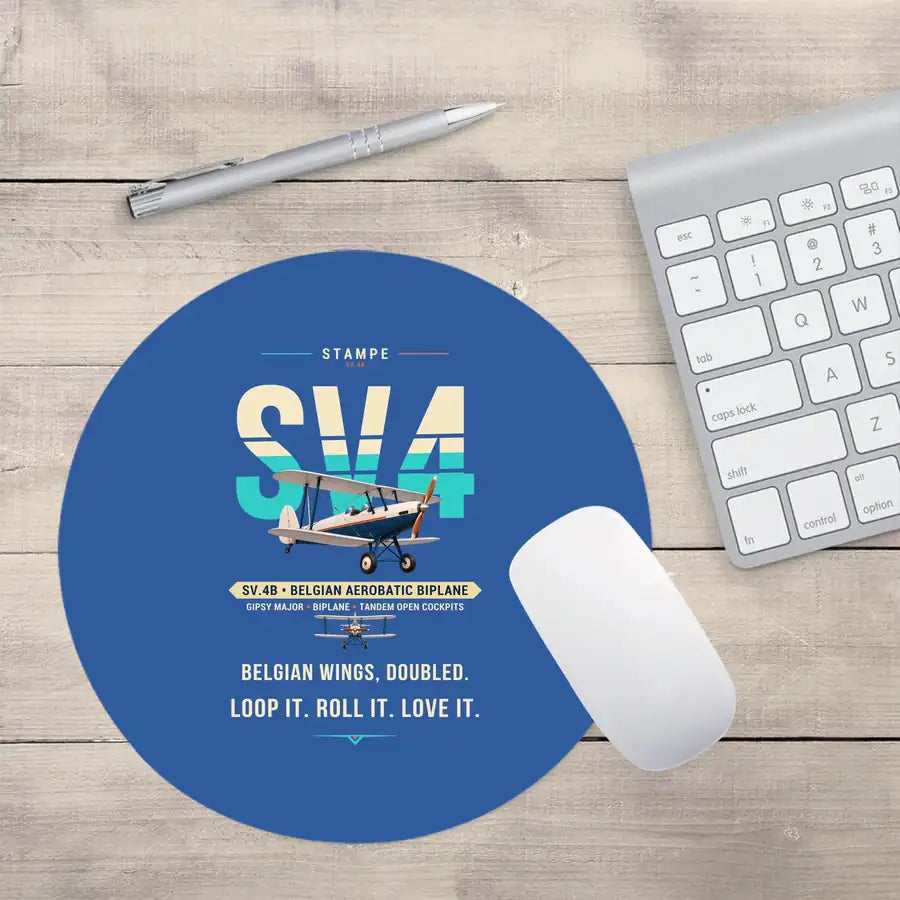 Stampe SV.4B - Original - Round Mouse Pad - Blue