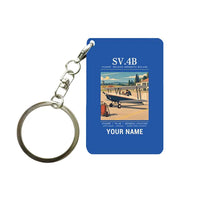 Thumbnail for Stampe SV.4B - Poster + Name - Key Chain - Blue