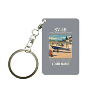 Thumbnail for Stampe SV.4B - Poster + Name - Key Chain - Gray