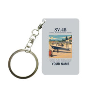 Thumbnail for Stampe SV.4B - Poster + Name - Key Chain - Light Gray