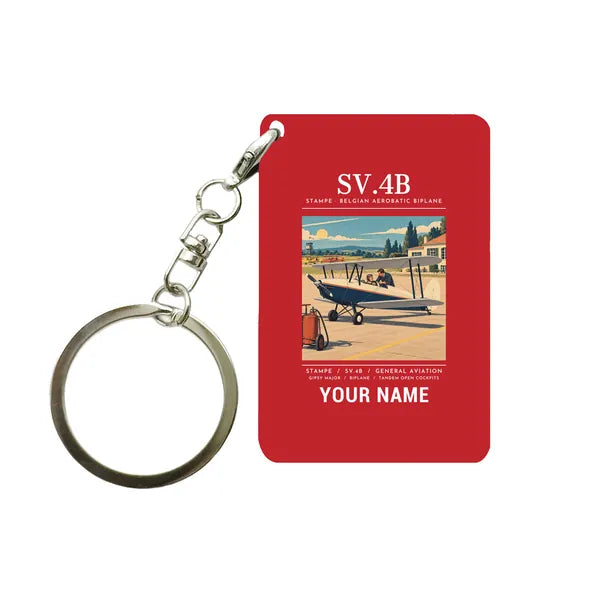 Stampe SV.4B - Poster + Name - Key Chain - Red