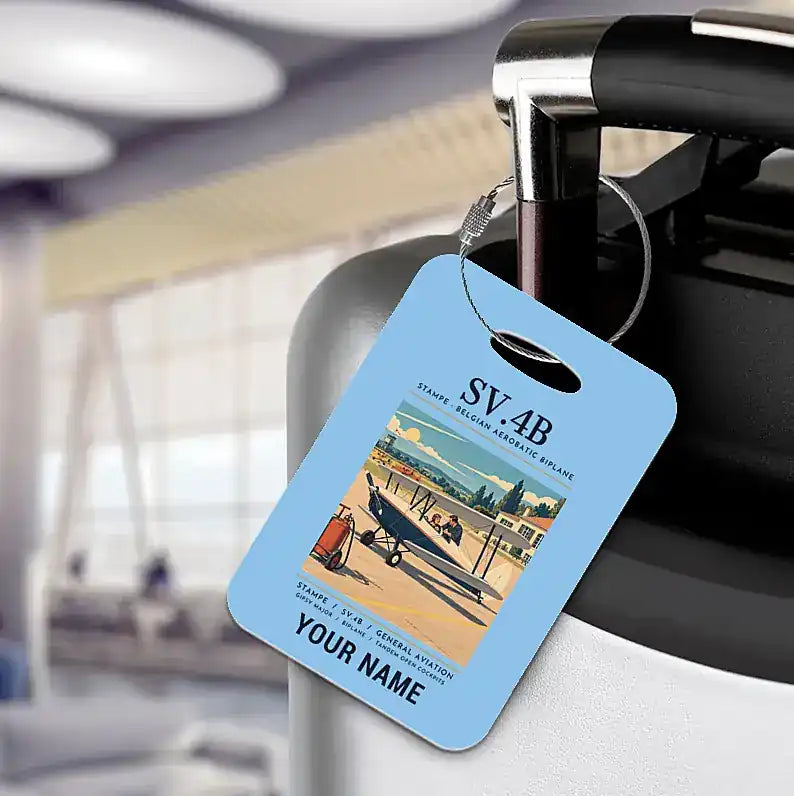 Stampe SV.4B - Poster + Name - Luggage Tag - Light Blue